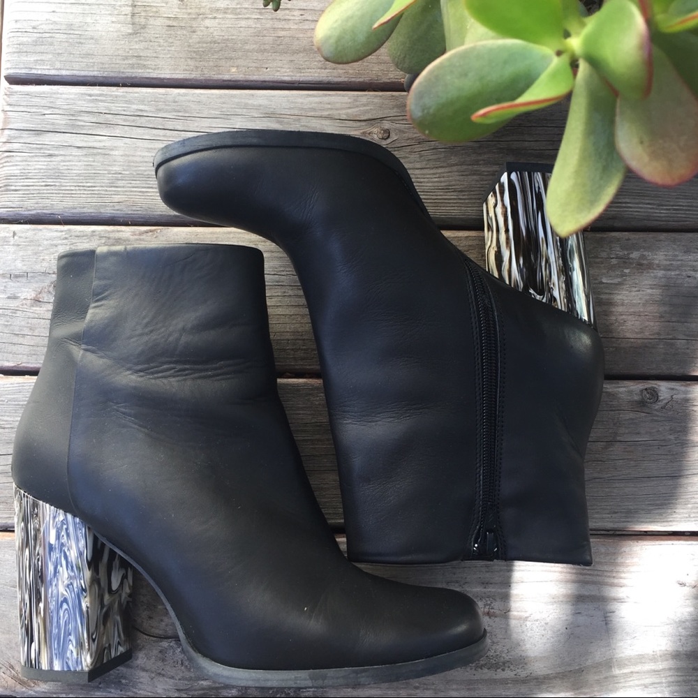 Miista marble heeled ankle boot